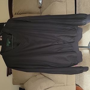 Stone Hill men's black LS pull over windbreaker
